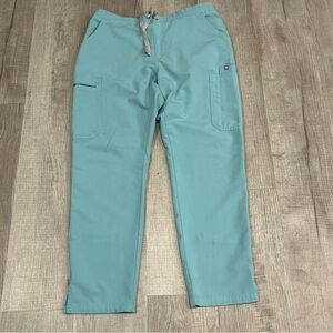 Figs Blue Cargo Pants Relaxed Fit. Sz M
